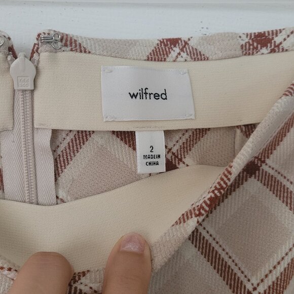 *SOLD *Aritzia Wilfred Plaid Midi Skirt - Picture 1 of 3